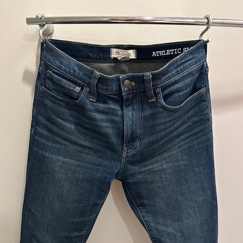 Madewell Jeans, 31-32 size, Mid/dark wash.